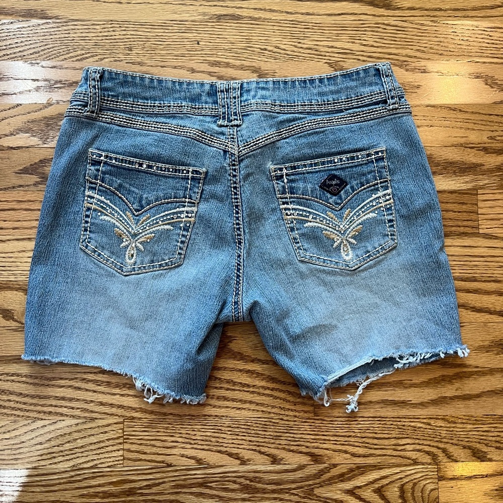 y2k angel jeans low rise jean cutoffs